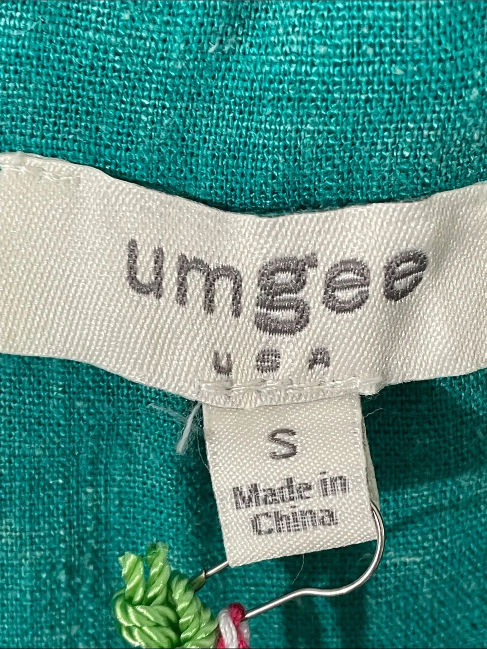 Umgee Green Button-Front Ruffle Sleeve Shirt - Picture 3 of 4